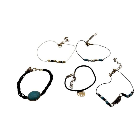 Geharty Strand Bracelet Stackable Set Of 5 For Women & Girls With Adjustable Cha - Picture 2 of 6